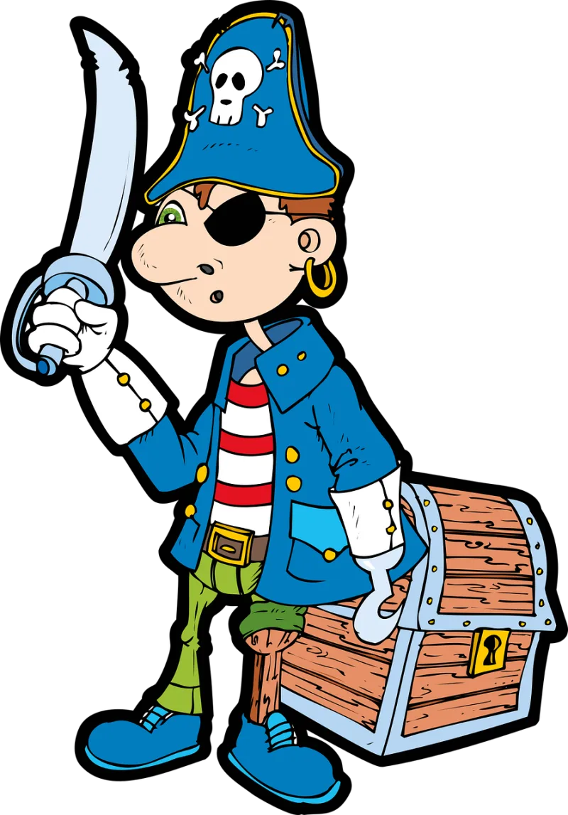 Pirate Treasure Treasure chest Stickdatei – Kinder