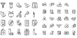 Medical Medicine Icons Stickdatei