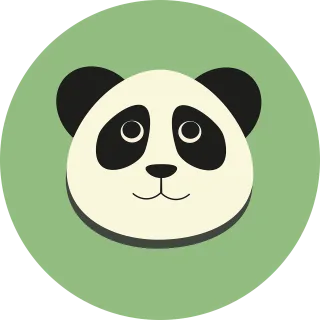 Panda Zoo Icon Stickdatei