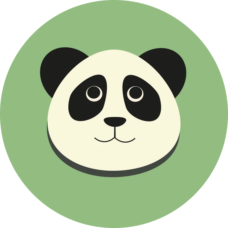 Panda Zoo Icon Stickdatei – Tiere