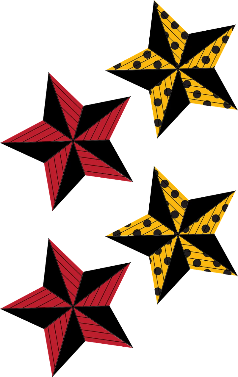 Star Striped Polka dots Stickdatei – Weihnachten
