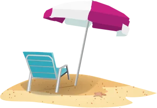 Beach Sand Deck chair Stickdatei – Natur