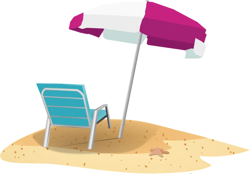 Beach Sand Deck chair Stickdatei – Natur