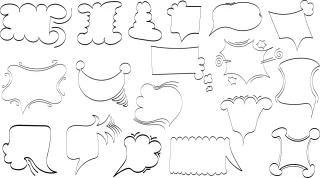 Speech balloons Dialog Comic Stickdatei