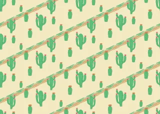 Cactus Desert Cacti Stickdatei