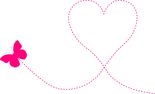 Heart Butterfly Trajectory Stickdatei