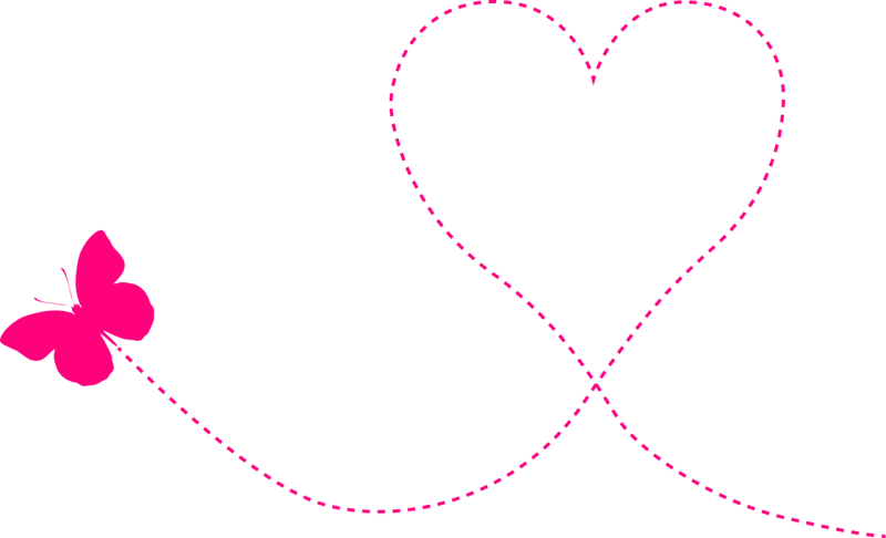 Heart Butterfly Trajectory Stickdatei – Herzen & Liebe