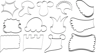 Speech balloons Balloons Dialog Stickdatei – Kinder