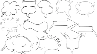 Speech balloons Dialog Comic Stickdatei