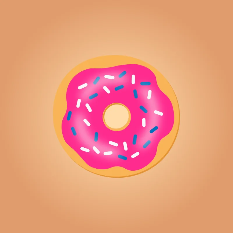 Donut Glaze Dessert Stickdatei – Essen & Trinken