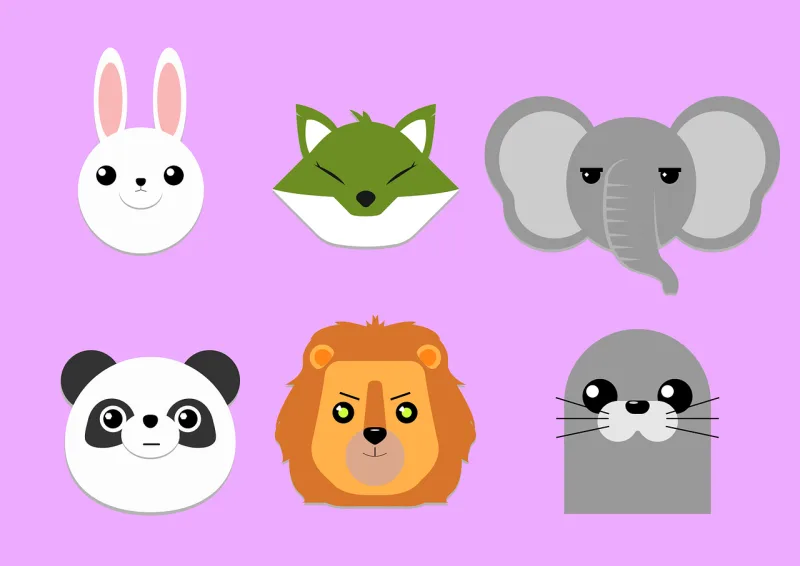 Animal Character Rabbit Stickdatei – Tiere