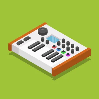 Midi keyboard Synthesizer Music Stickdatei