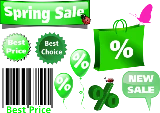 Winter sales Sale Icon set Stickdatei