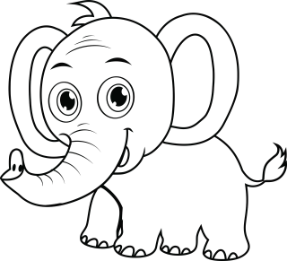Elephant Pachyderm Nature Stickdatei
