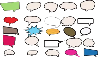 Speech balloons Chat Dialogue Stickdatei