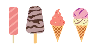 Ice cream Summer Dessert Stickdatei – Essen & Trinken