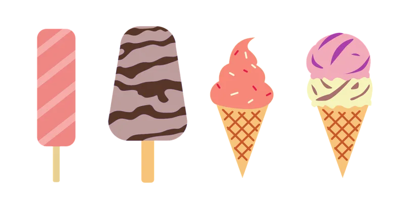 Ice cream Summer Dessert Stickdatei – Essen & Trinken