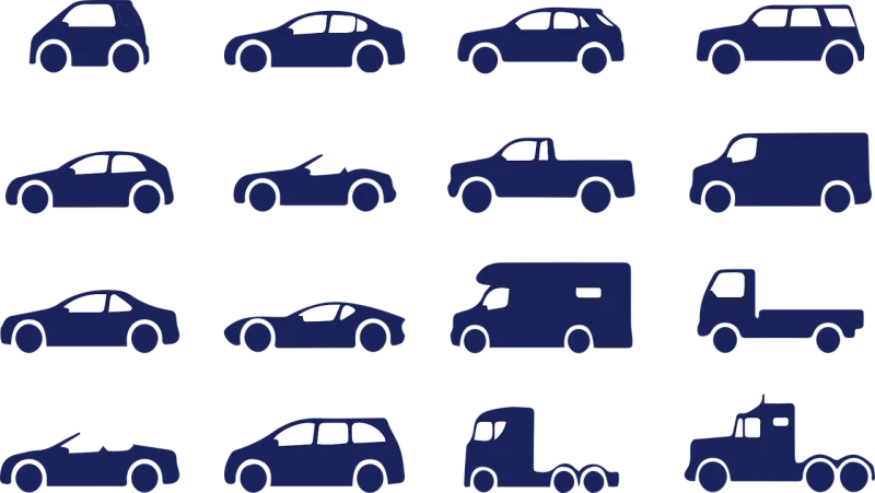 Vehicles Transportation Icons Stickdatei – Fahrzeuge
