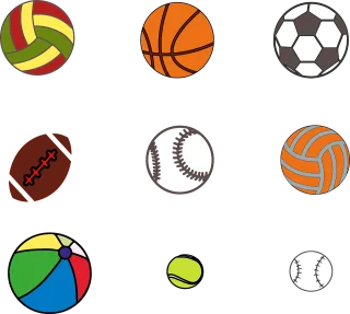 Balls Sports Icon Stickdatei