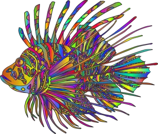 Fish Animal Colorful Stickdatei