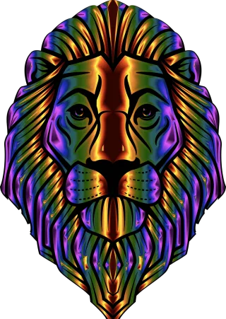 Lion Animal Head Stickdatei