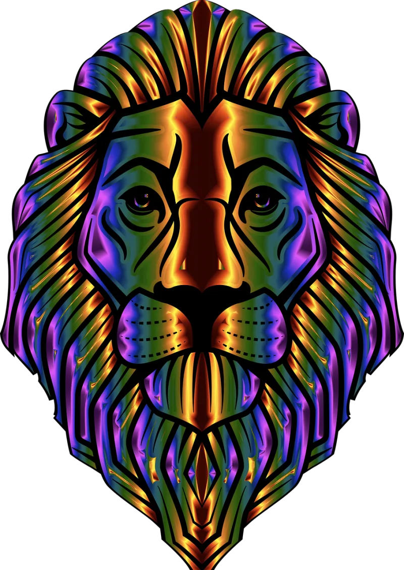 Lion Animal Head Stickdatei – Tiere