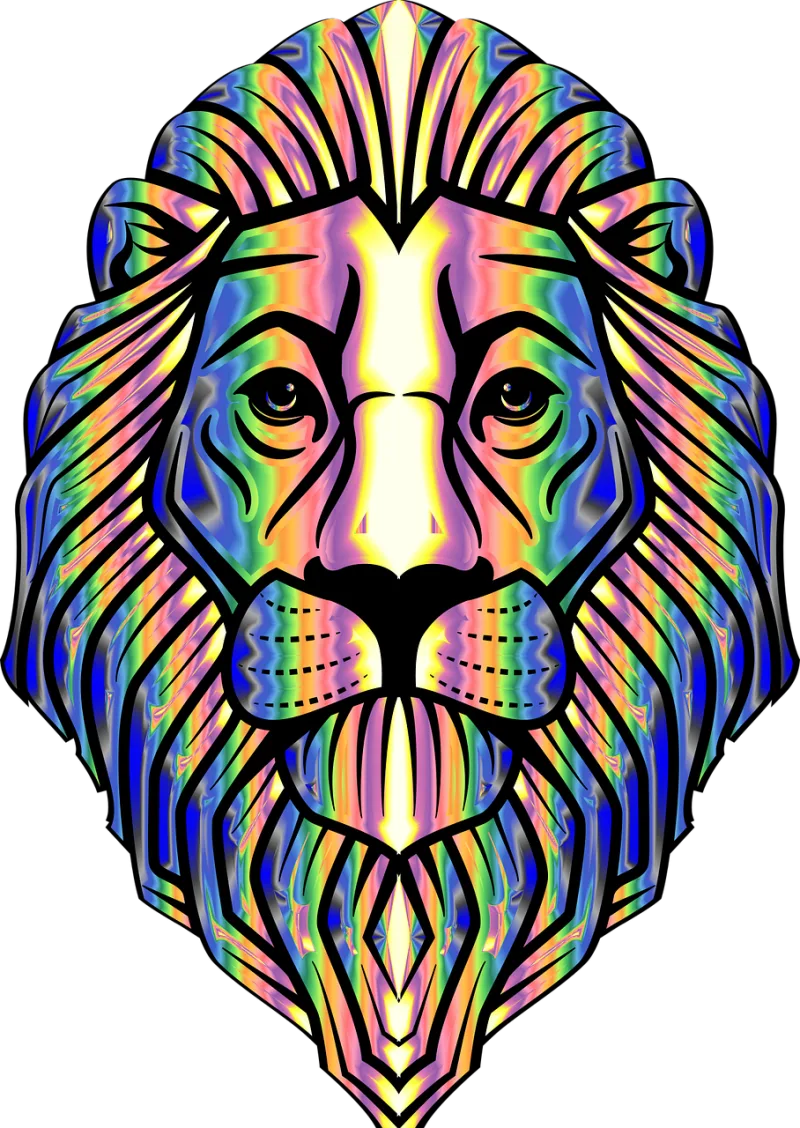 Lion Animal Head Stickdatei – Tiere
