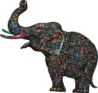 Elephant Animal Sketch Stickdatei – Tiere