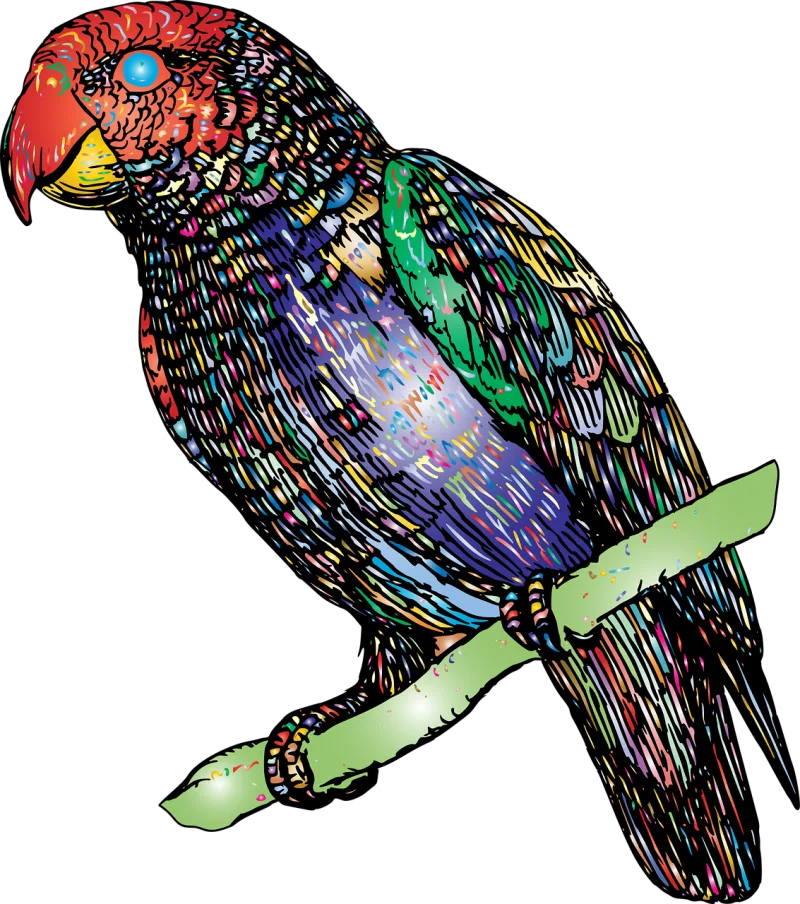 Parrot Bird Animal Stickdatei – Kinder