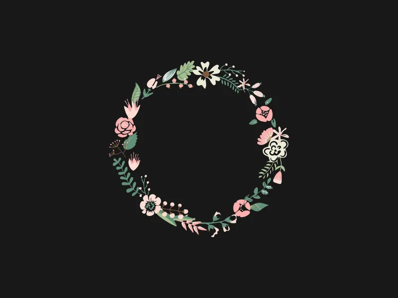 Wreath Flowers Beautiful flowers Stickdatei – Weihnachten