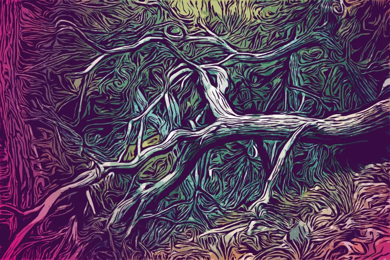 Tree Forest Branches Stickdatei – Natur