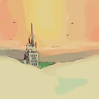 Castle Fortress Building Stickdatei