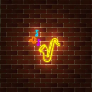 Music Sign Neon Stickdatei