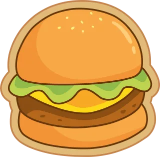 Burger Hamburger Food Stickdatei