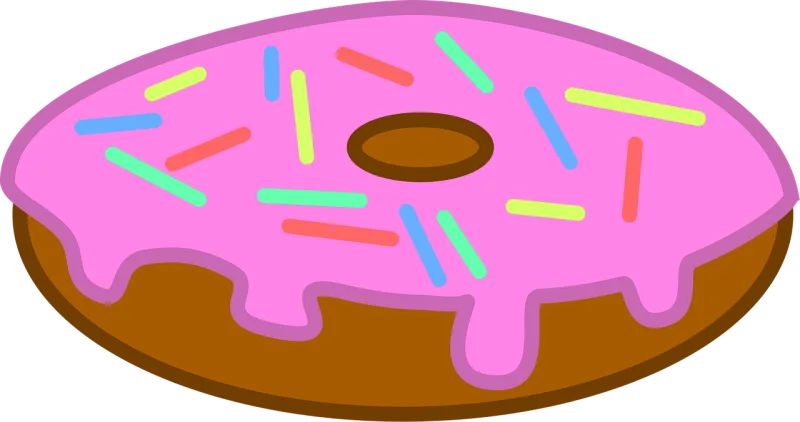 Donut Pink glazed Food Stickdatei – Essen & Trinken