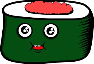 Sushi Food Face Stickdatei