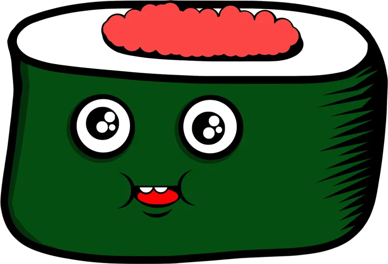 Sushi Food Face Stickdatei – Essen & Trinken