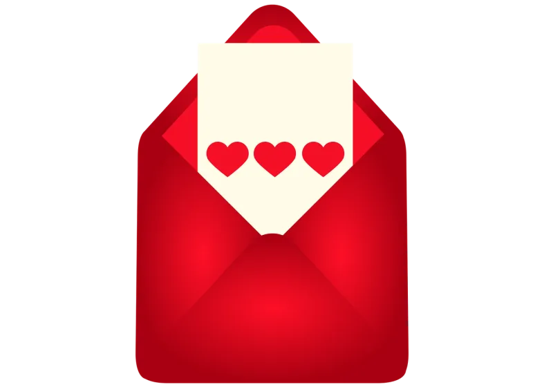 Letter Message Valentine's day Stickdatei – Herzen & Liebe