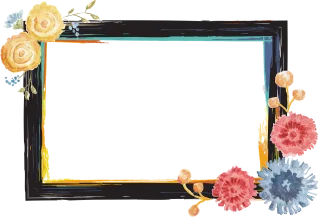 Flower Frame Boundary Stickdatei
