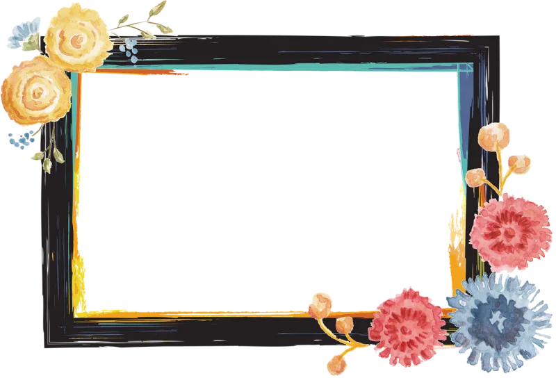 Flower Frame Boundary Stickdatei – Herzen & Liebe