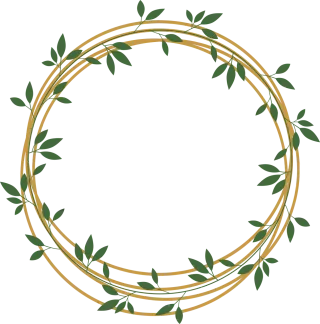 Frame Design Leaves Stickdatei – Weihnachten