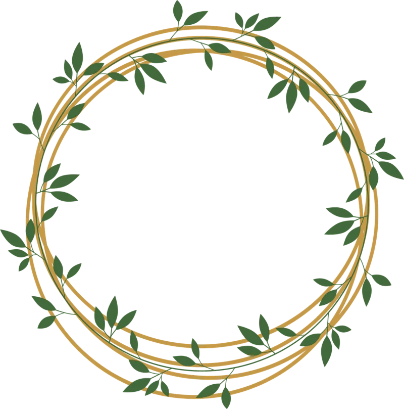 Frame Design Leaves Stickdatei – Weihnachten