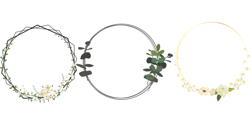 Flowers Nature Frames Stickdatei – Weihnachten