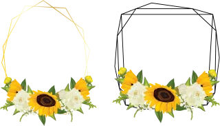 Flowers Frame Border Stickdatei – Herzen & Liebe