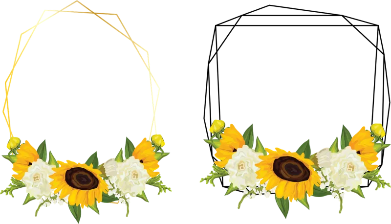 Flowers Frame Border Stickdatei – Herzen & Liebe