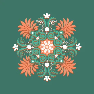 Ornament Ornate Floral Stickdatei – Weihnachten