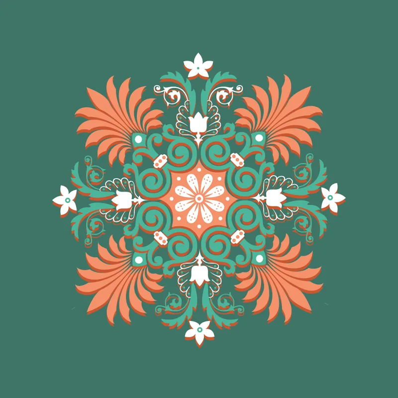 Ornament Ornate Floral Stickdatei – Weihnachten