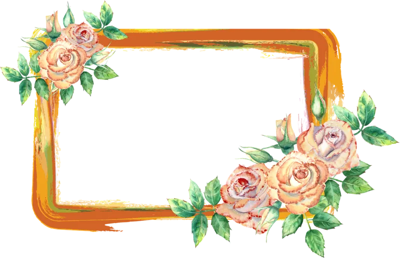 Flowers Frame Decorate Stickdatei – Herzen & Liebe