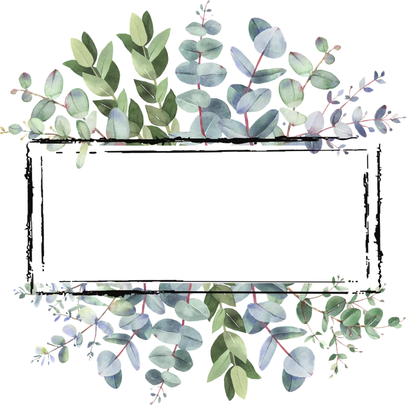 Frame Leaves Decorate Stickdatei – Herzen & Liebe
