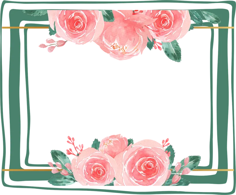 Frame Boundary Design Stickdatei – Blumen